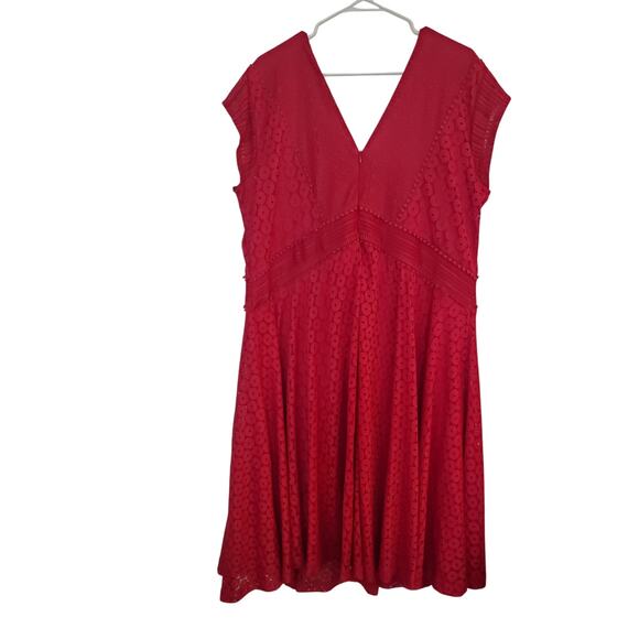 Lane‎ Bryant Dark Pink Lace Dress Women Size 22 NWT - Picture 2 of 4